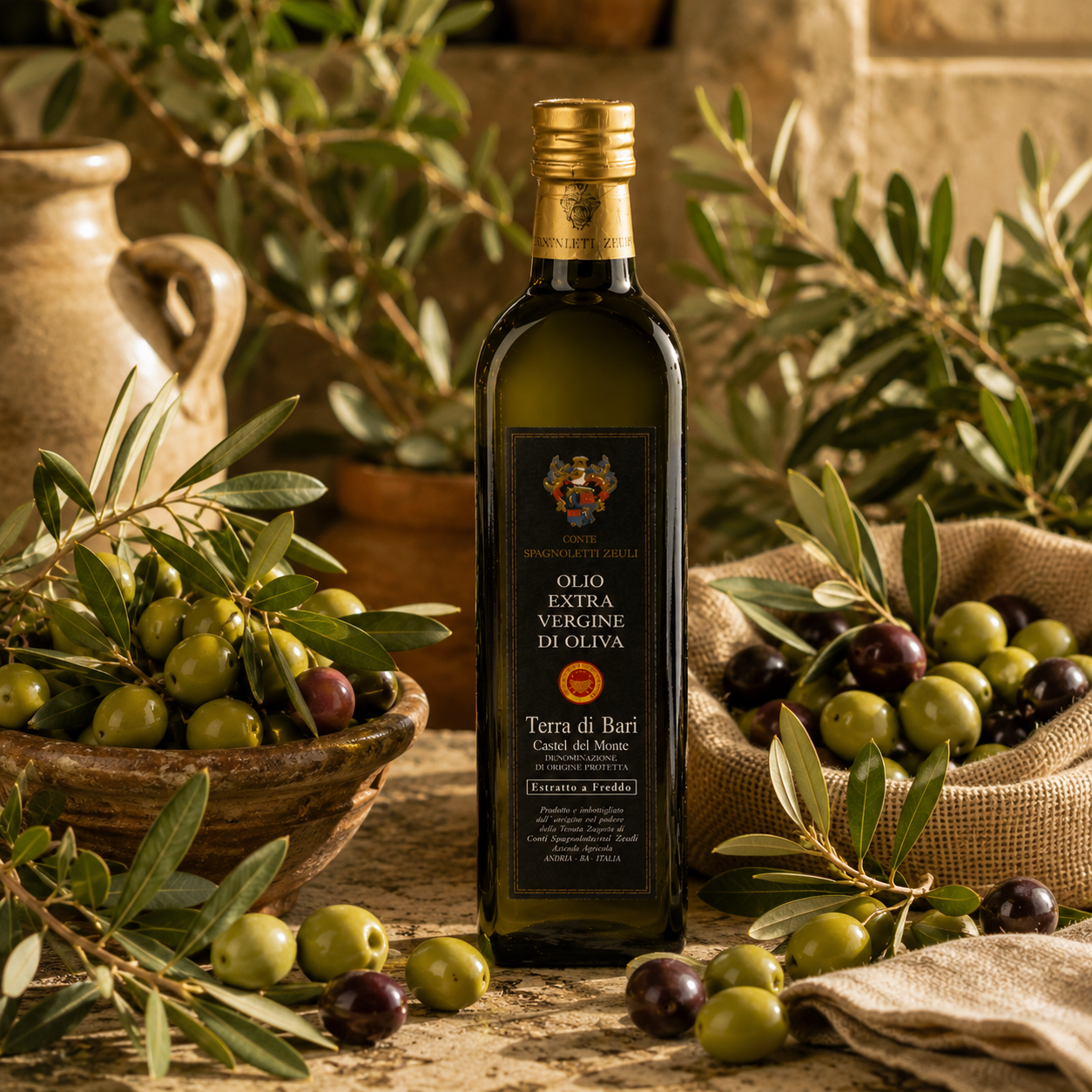 6 bottiglie da 1 L Olio Extravergine di Oliva DOP Camp. 2025-26